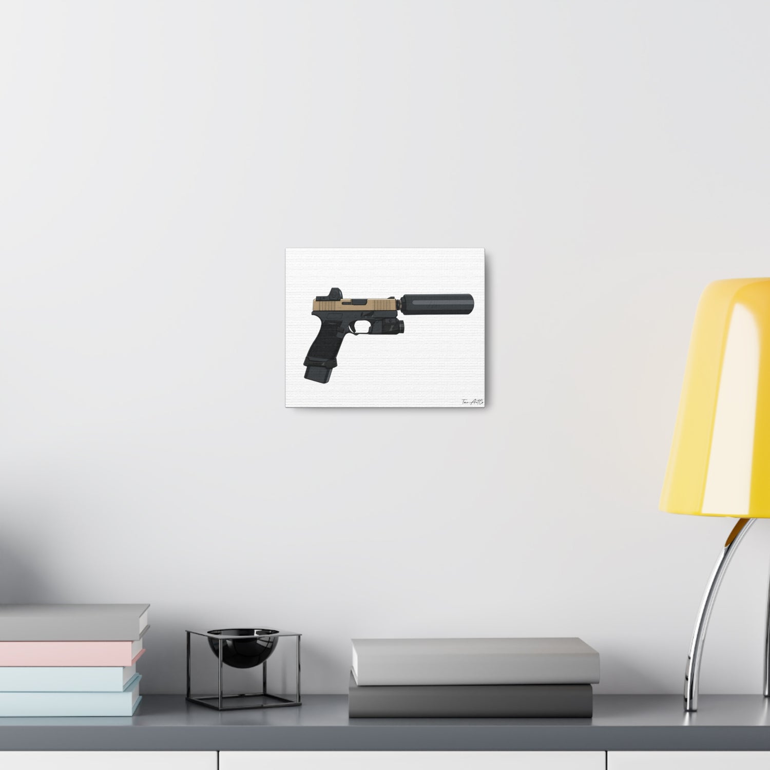 Suppressed Glock v1 - Canvas Print