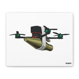 FPV Drone - Canvas Print (White Background)
