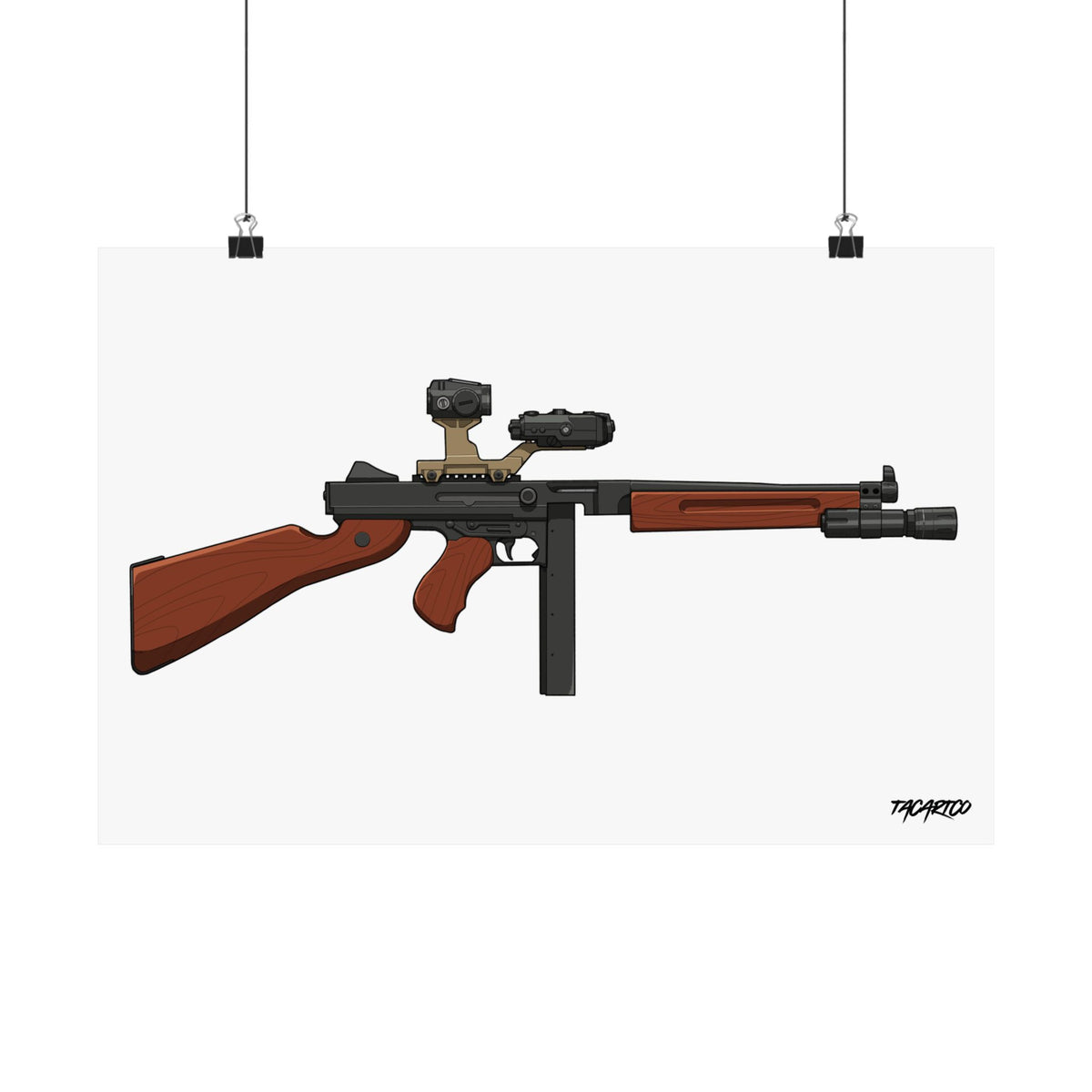 Modernized Thompson - Matte Poster (White Background)
