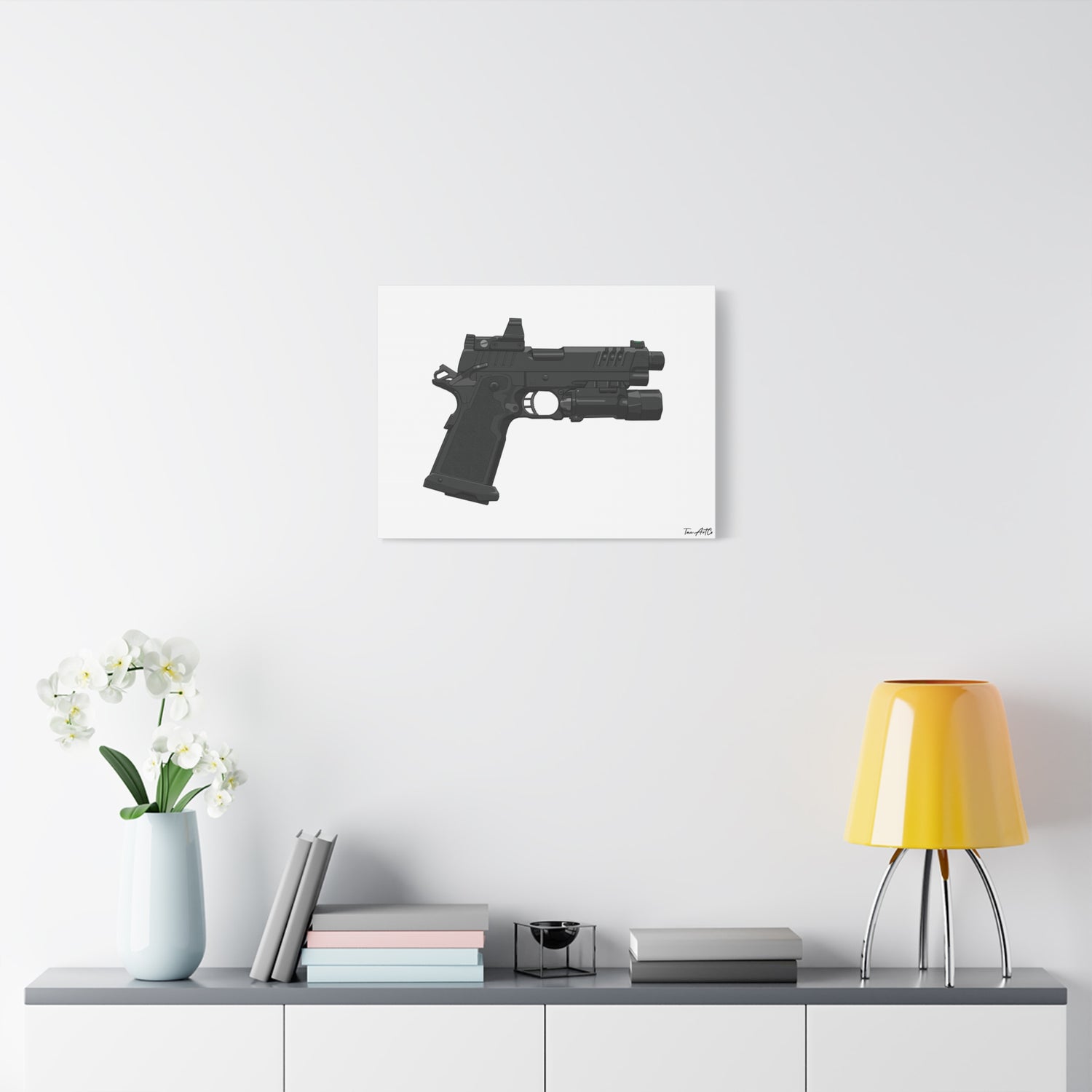 2011 Gucci Pistol Canvas Print – High Speed, Wall-Drag Approved