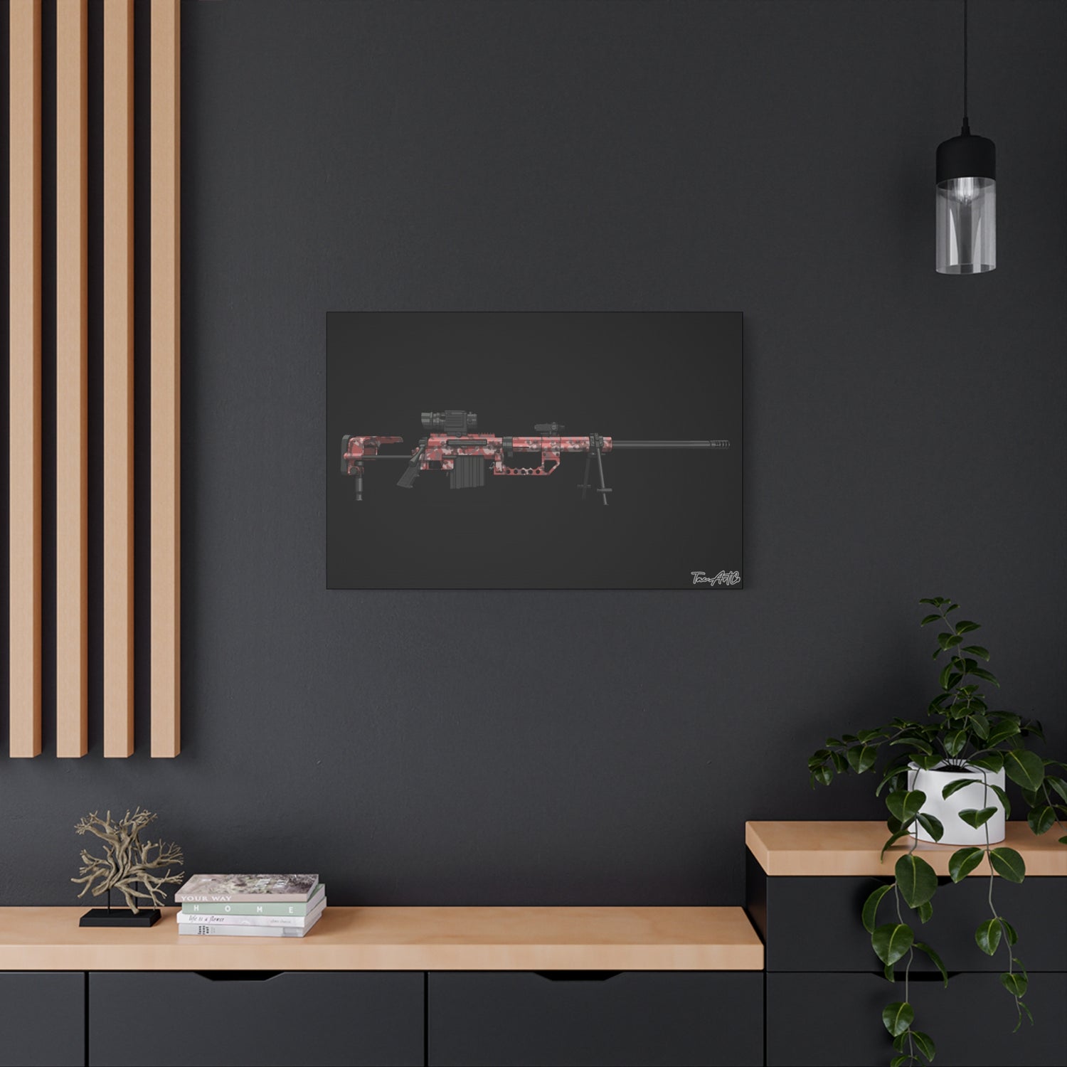 M200 Intervention COD Classic – Canvas Print (Black Background)