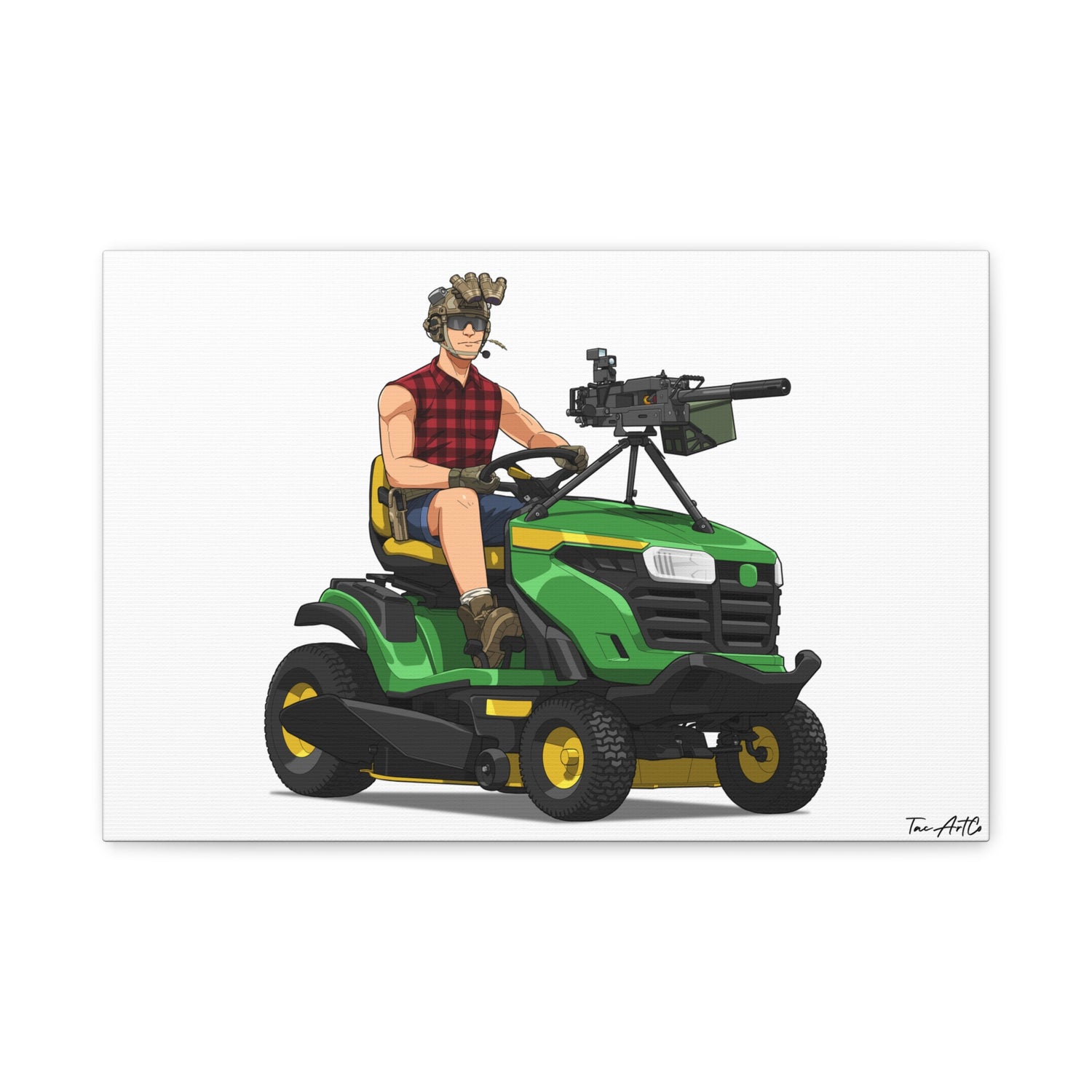 Freedom Cuts – Tactical Lawn Mower Canvas Print