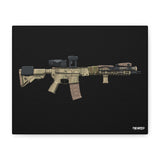 Rattle Can AR-15 - Canvas Print (Black Background)