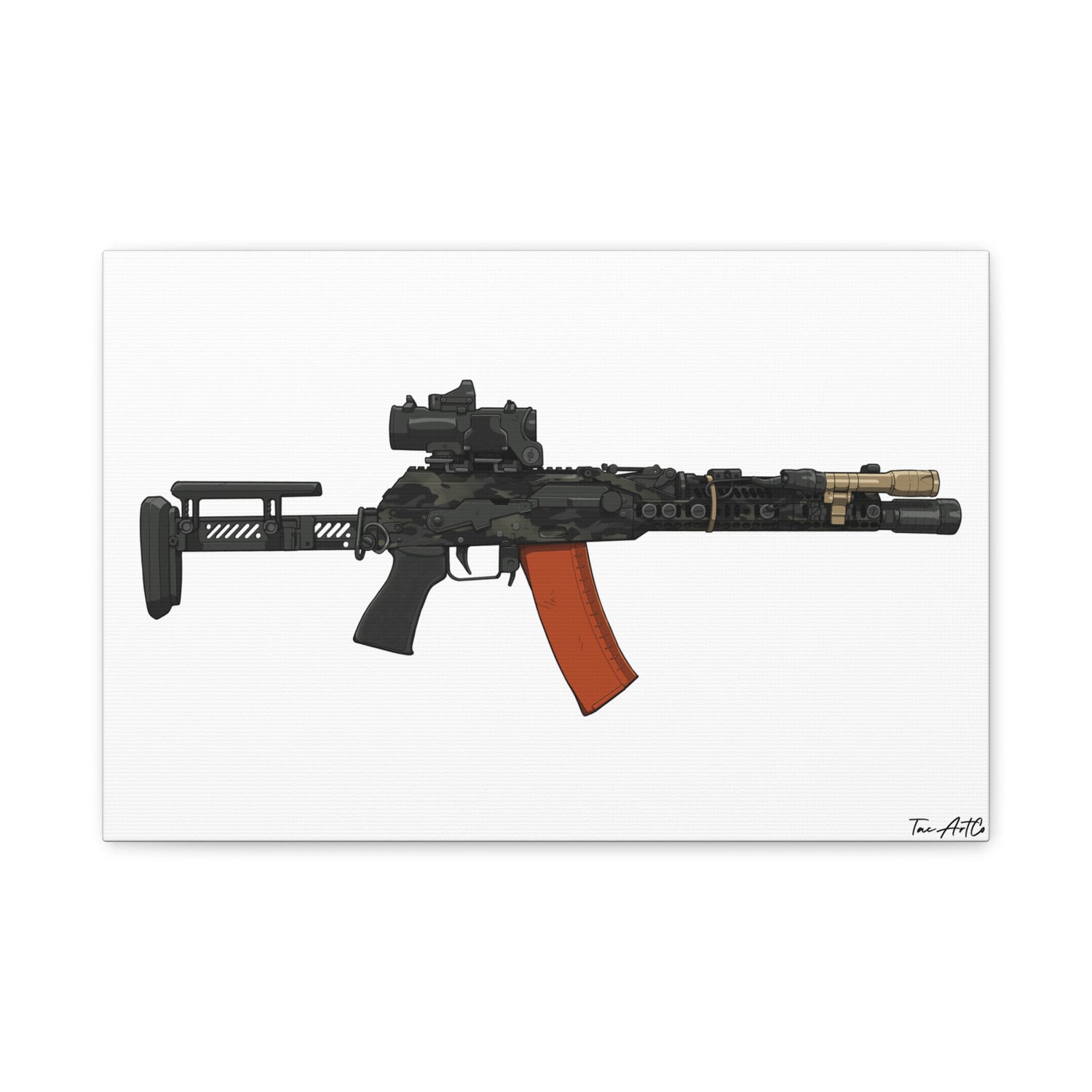 Modern Kitted AK Canvas Print – East Meets Modular Mayhem