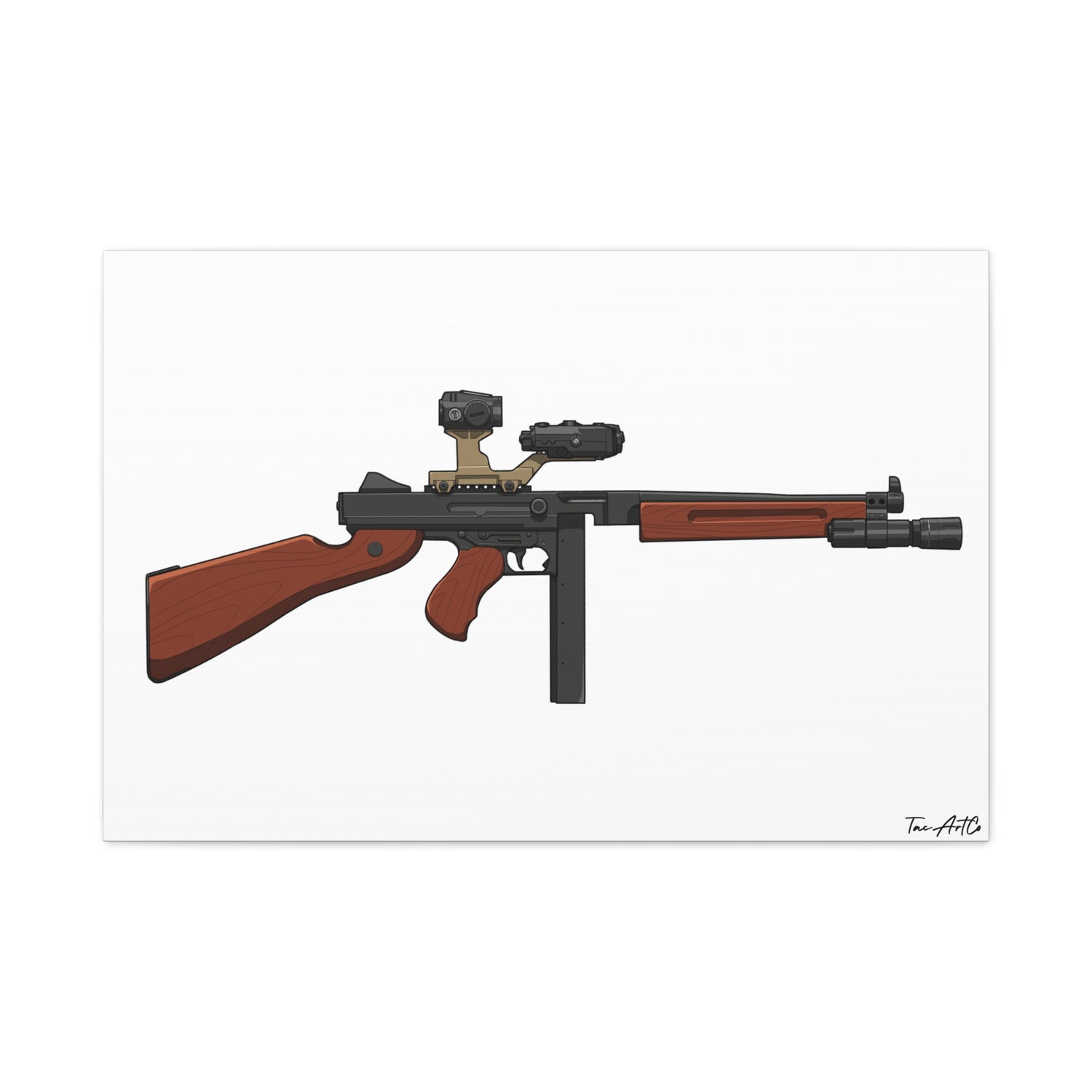Tacticool Tommy – Modern Thompson Canvas Print