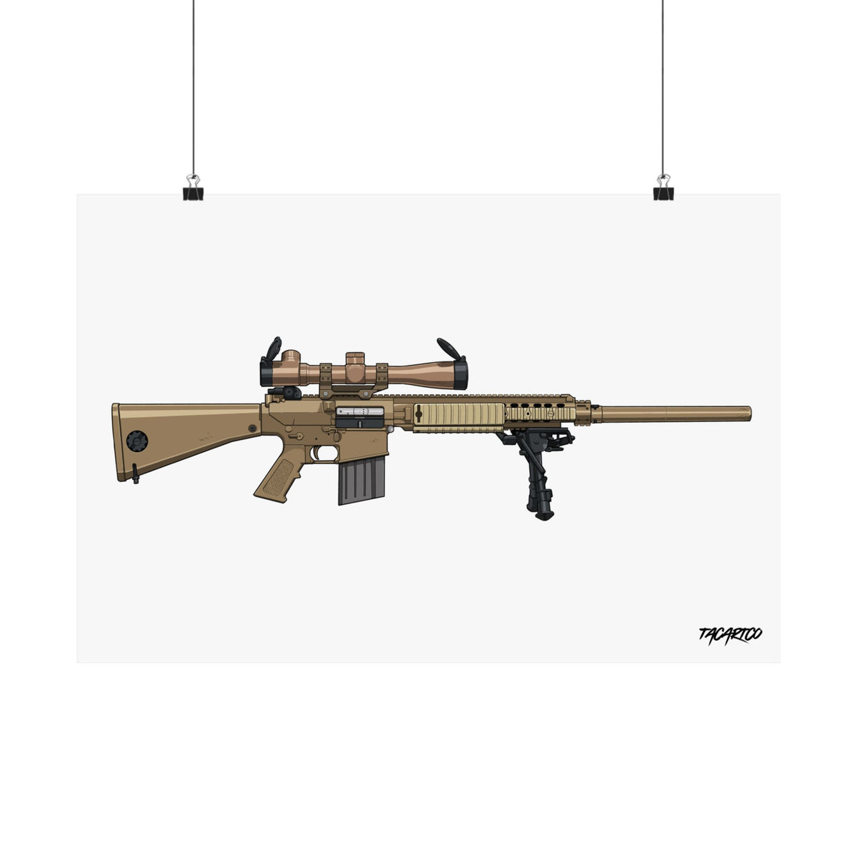 M110 SASS - Matte Poster (White Background)