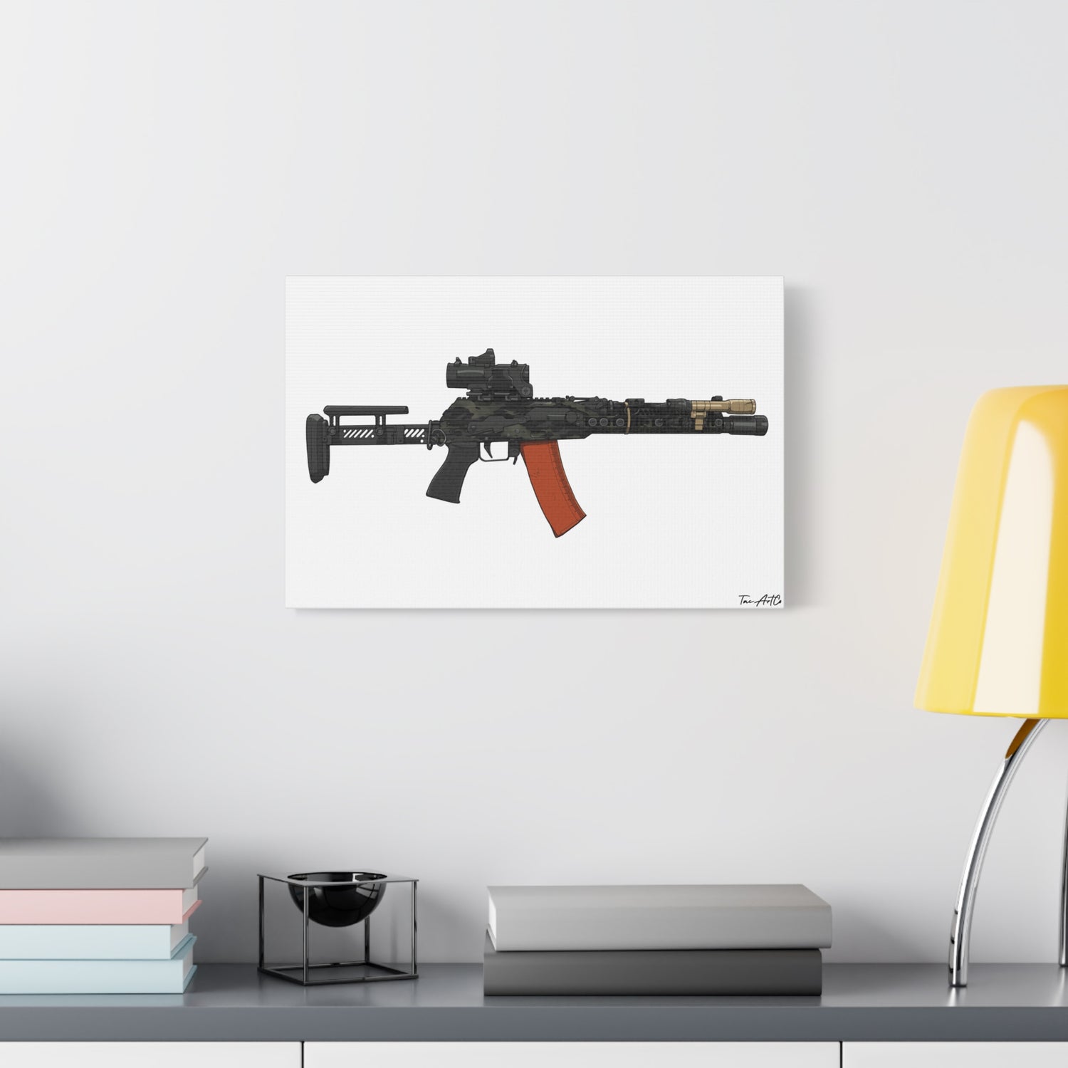 Modern Kitted AK Canvas Print – East Meets Modular Mayhem