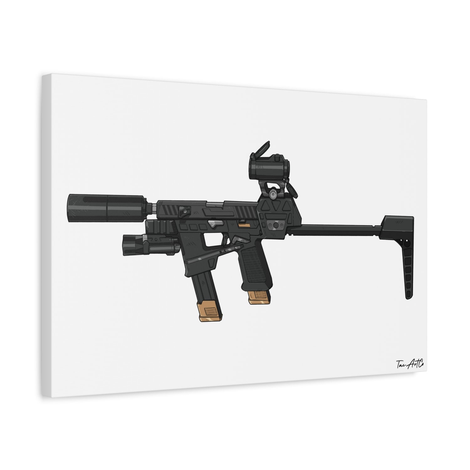 Flux Raider Canvas Print – Sidearm on Steroids