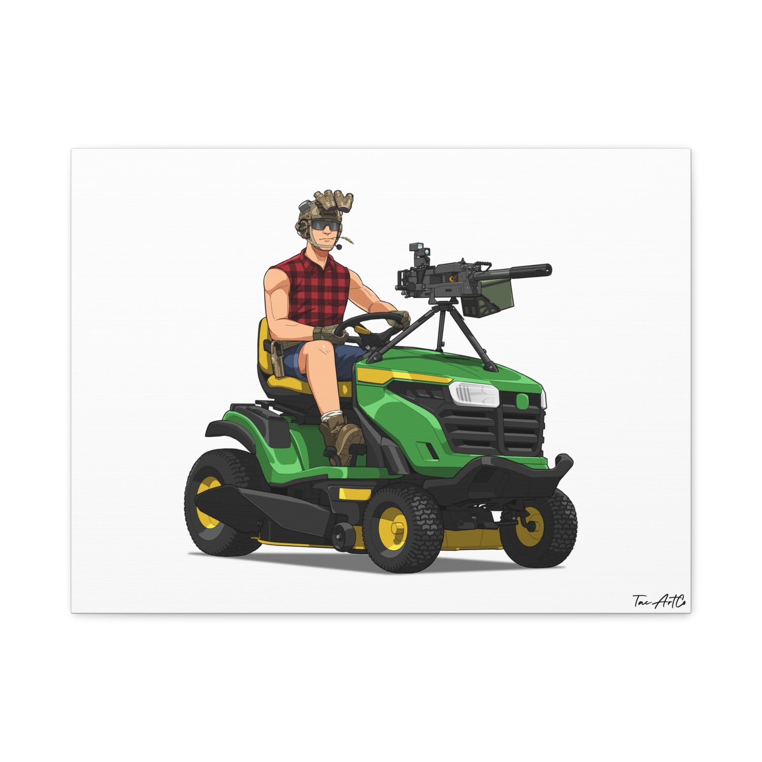 Freedom Cuts – Tactical Lawn Mower Canvas Print