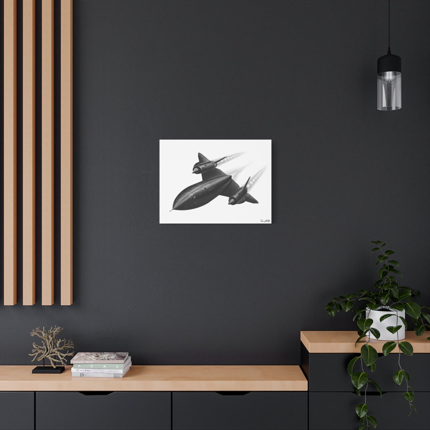 SR-71 Blackbird – Pencil-Style Canvas Print
