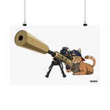 MK22 Recon Cat - Matte Poster (White Background)