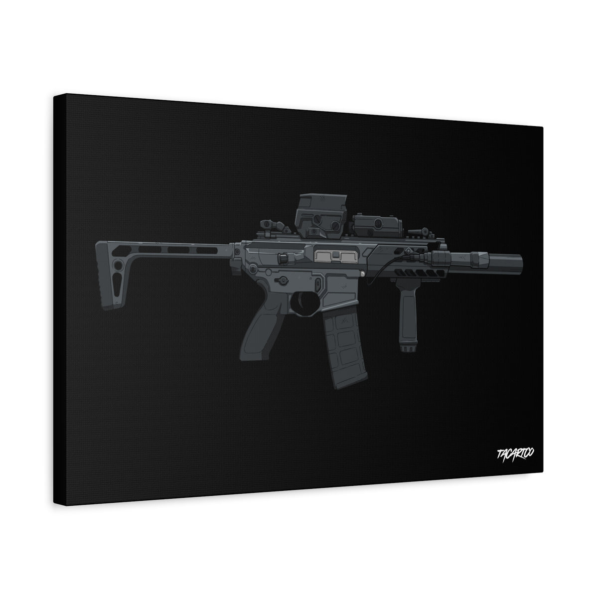 SIG MCX - Canvas Print (Black Background)