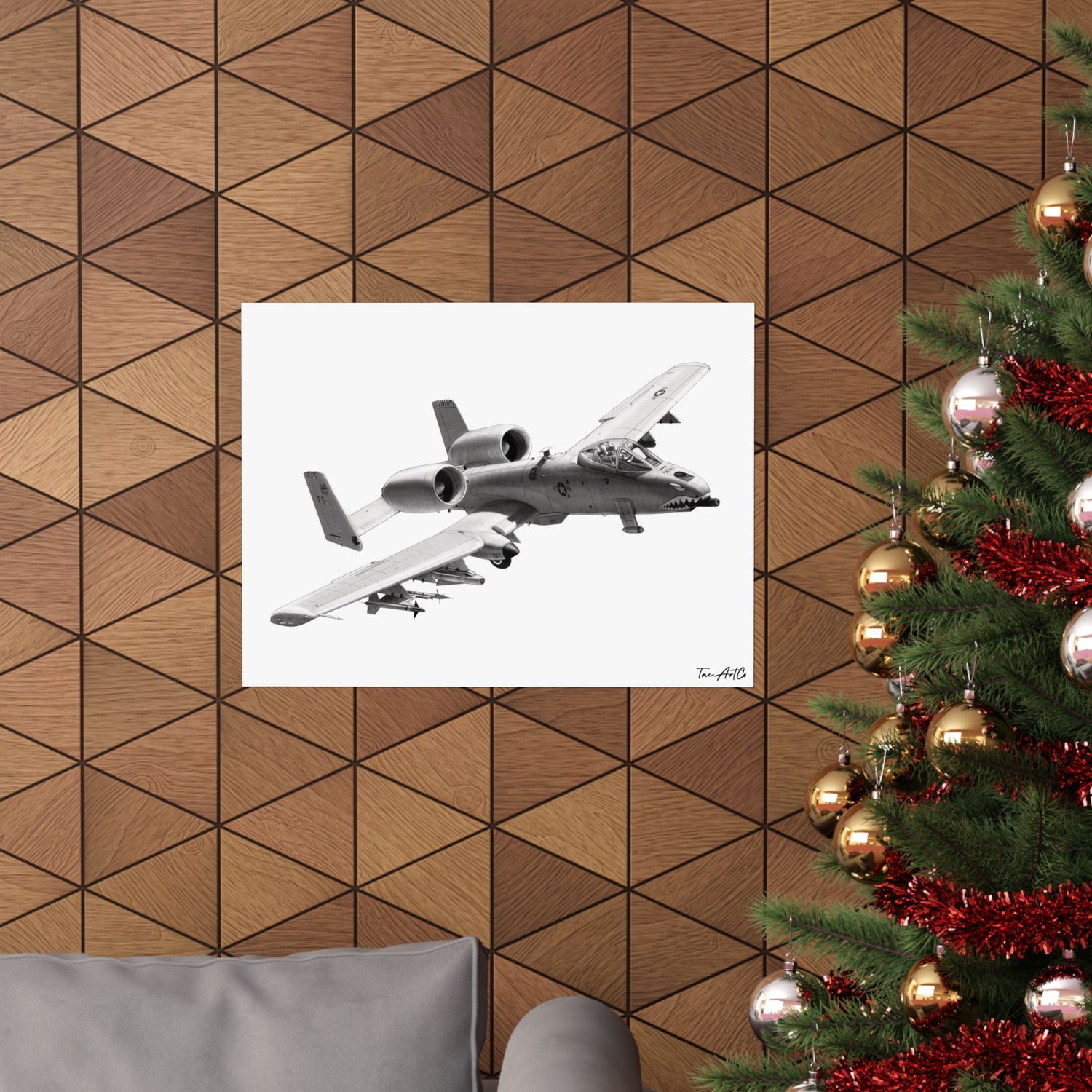 A-10 Warthog Sketch – Matte Poster