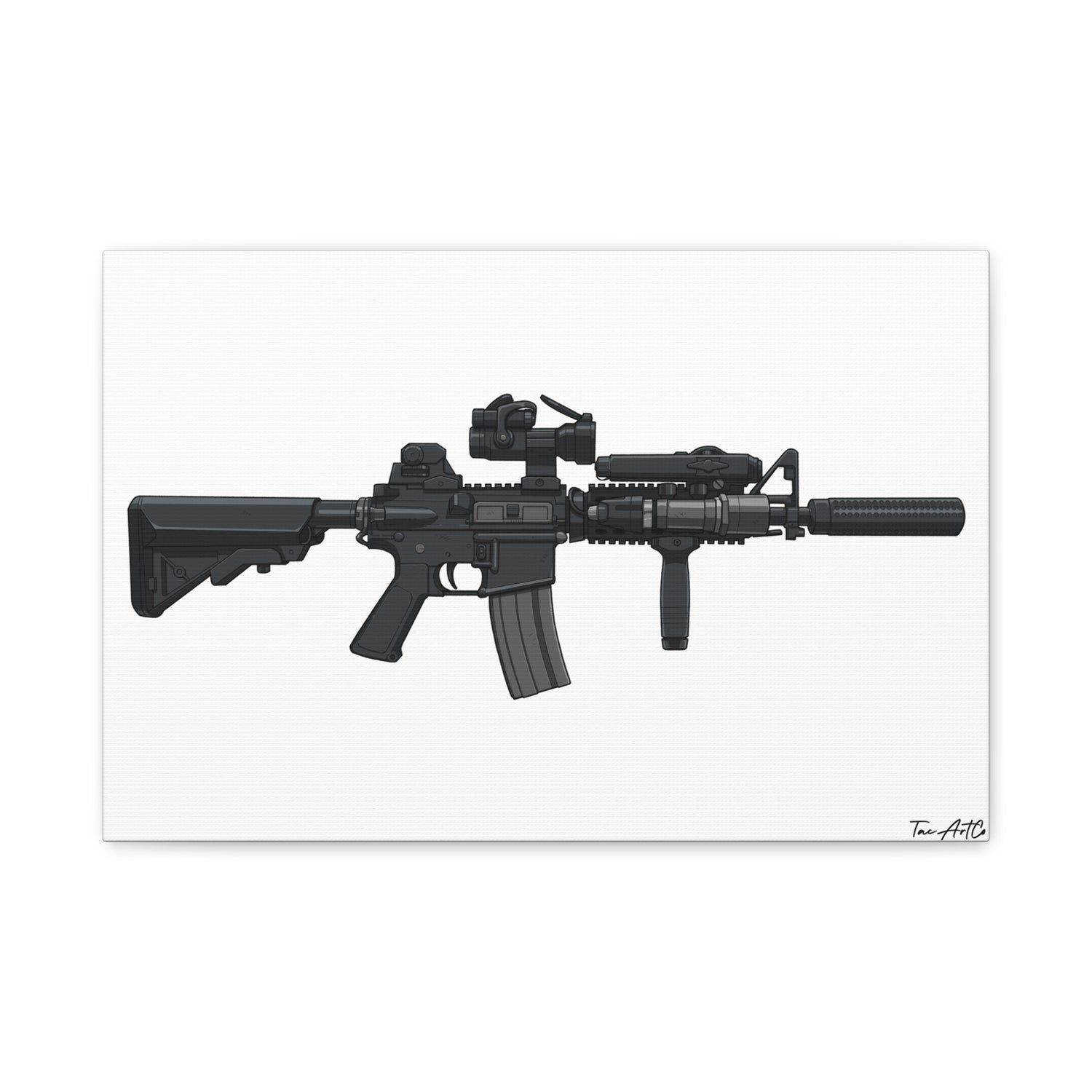 MK18 Mod 0 – CQBR Canvas Print