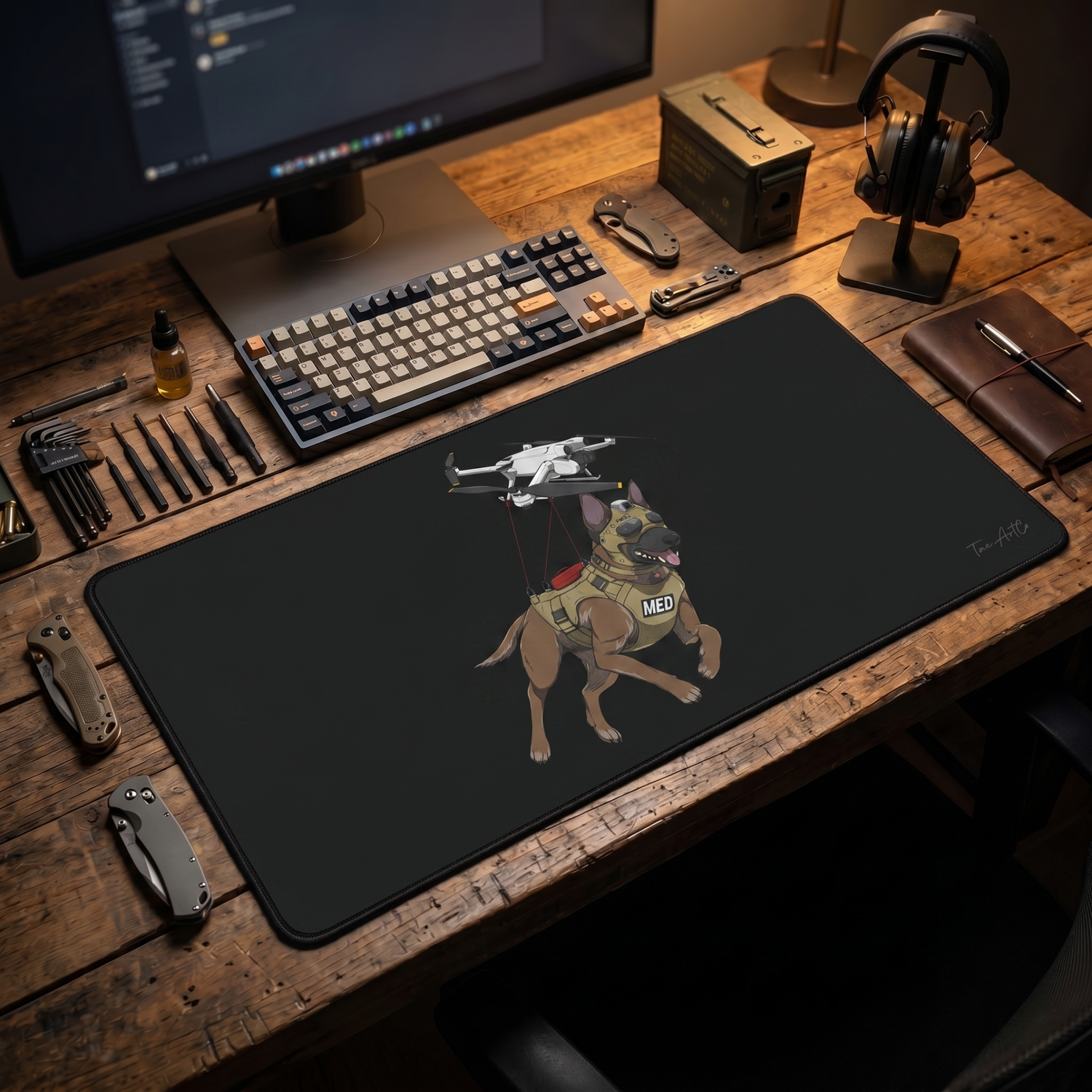 Drone Dog - Desk Mat