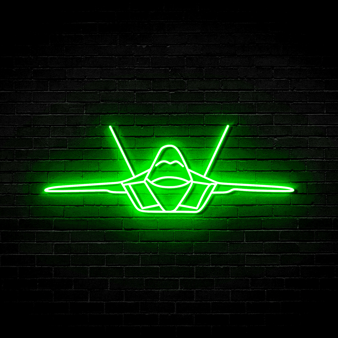 F22 Raptor - Neon Sign (RGB LED)