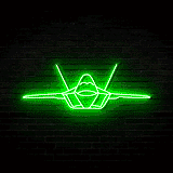 F22 Raptor - Neon Sign (RGB LED)