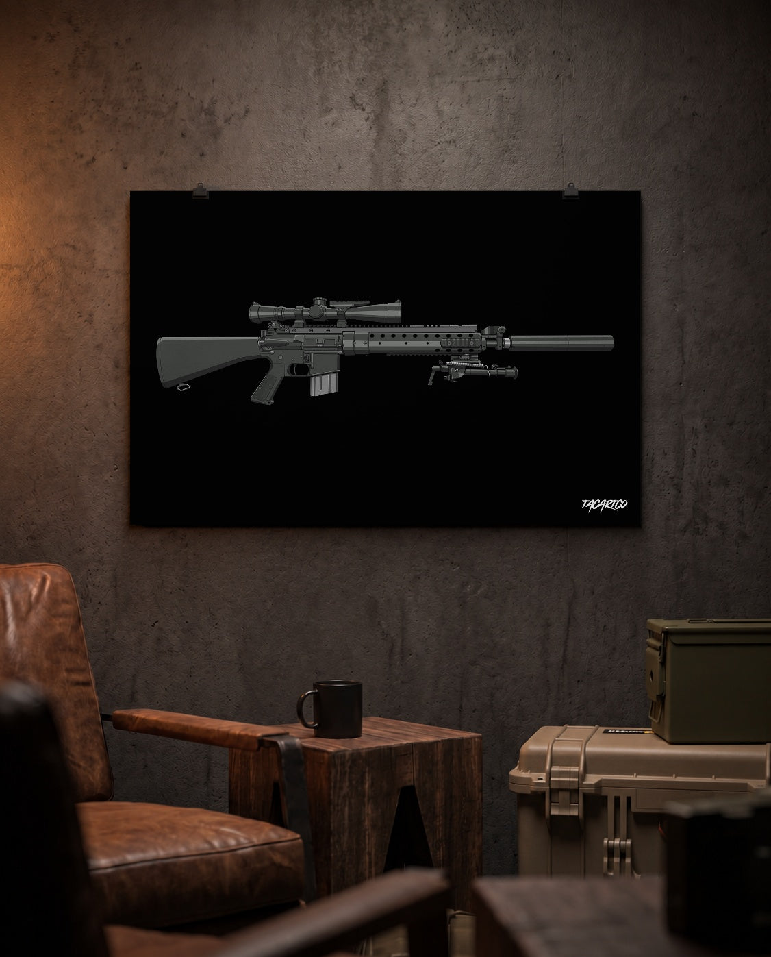 MK12 - Matte Poster (Black Background) — TacArtCo lifestyle cover