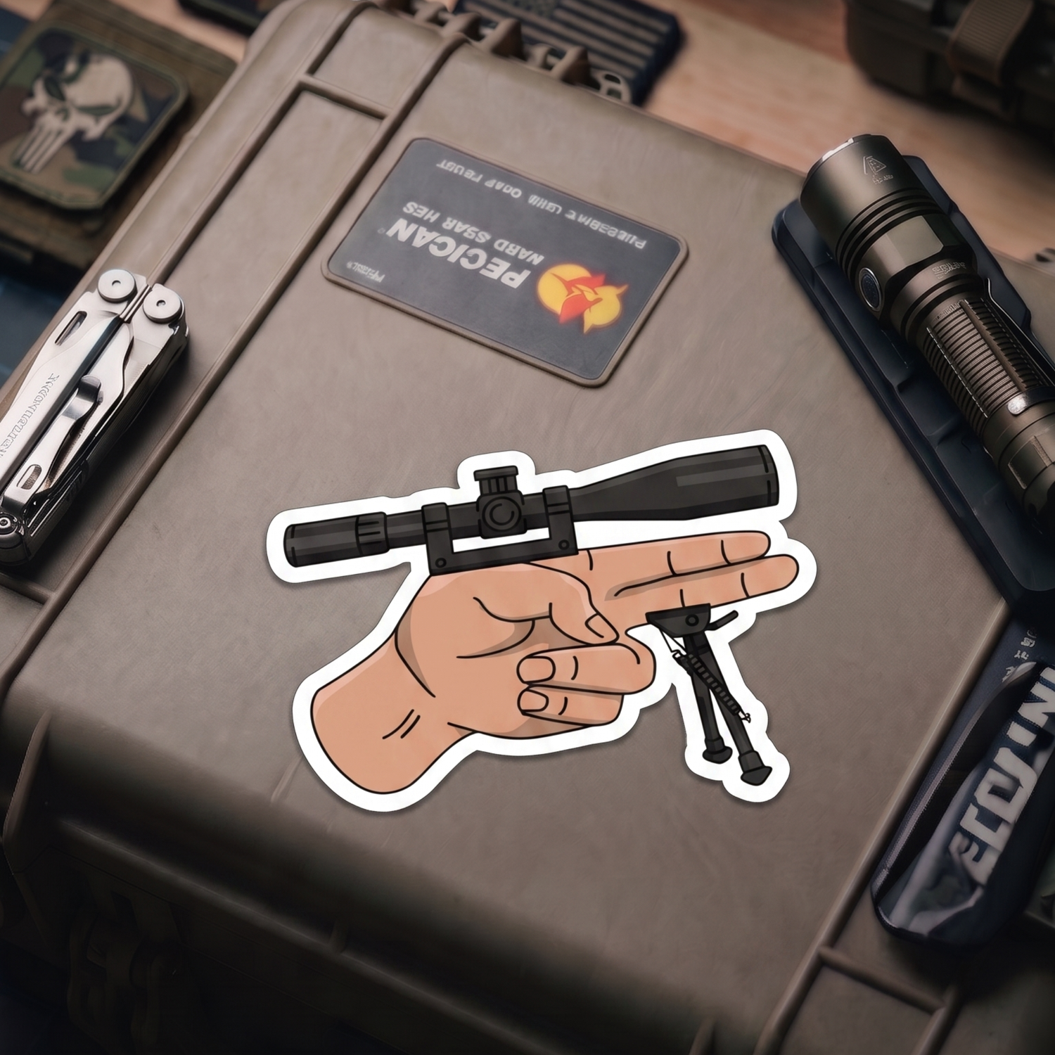 TacArt Finger Gun v3 - Sticker