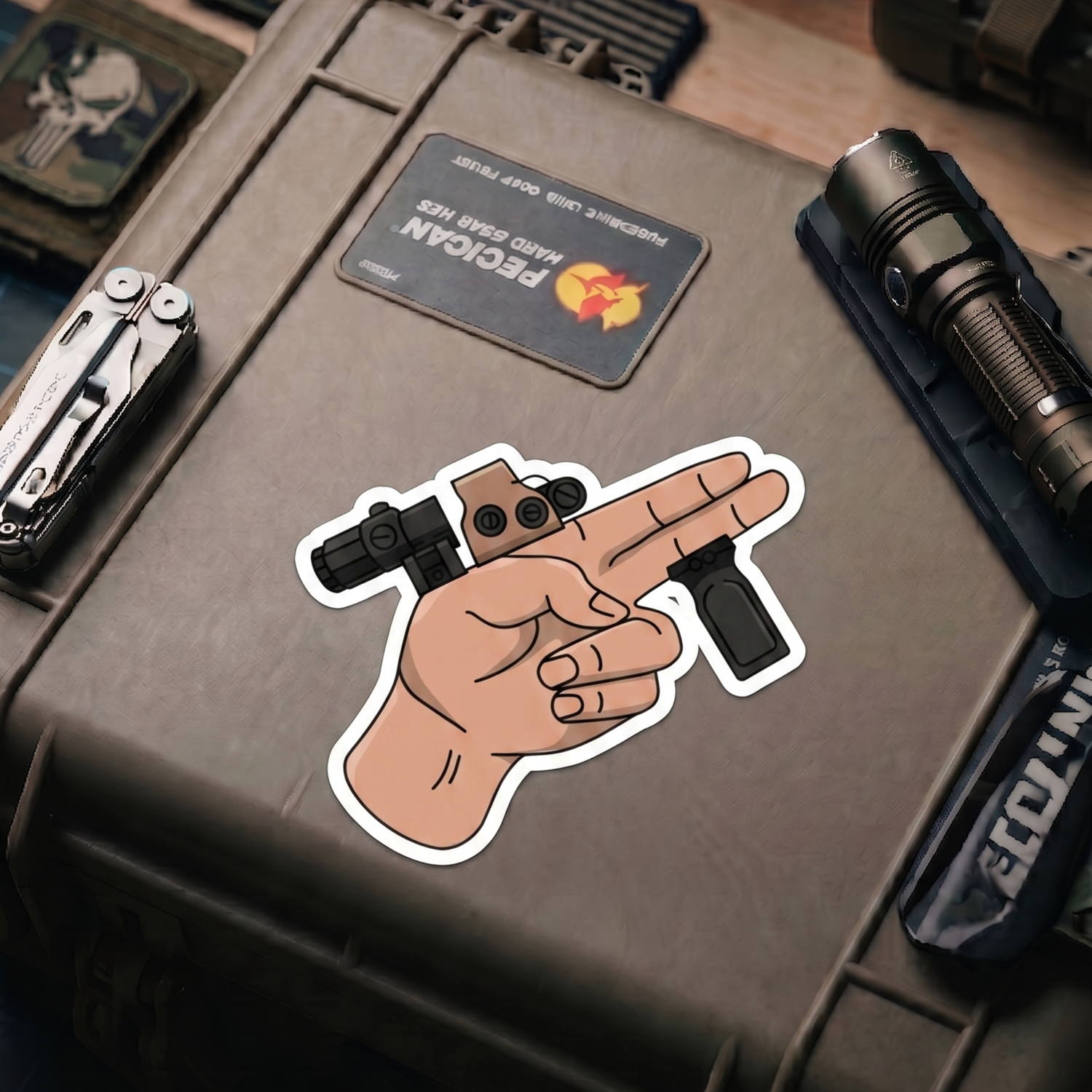 TacArt Finger Gun v4 - Sticker