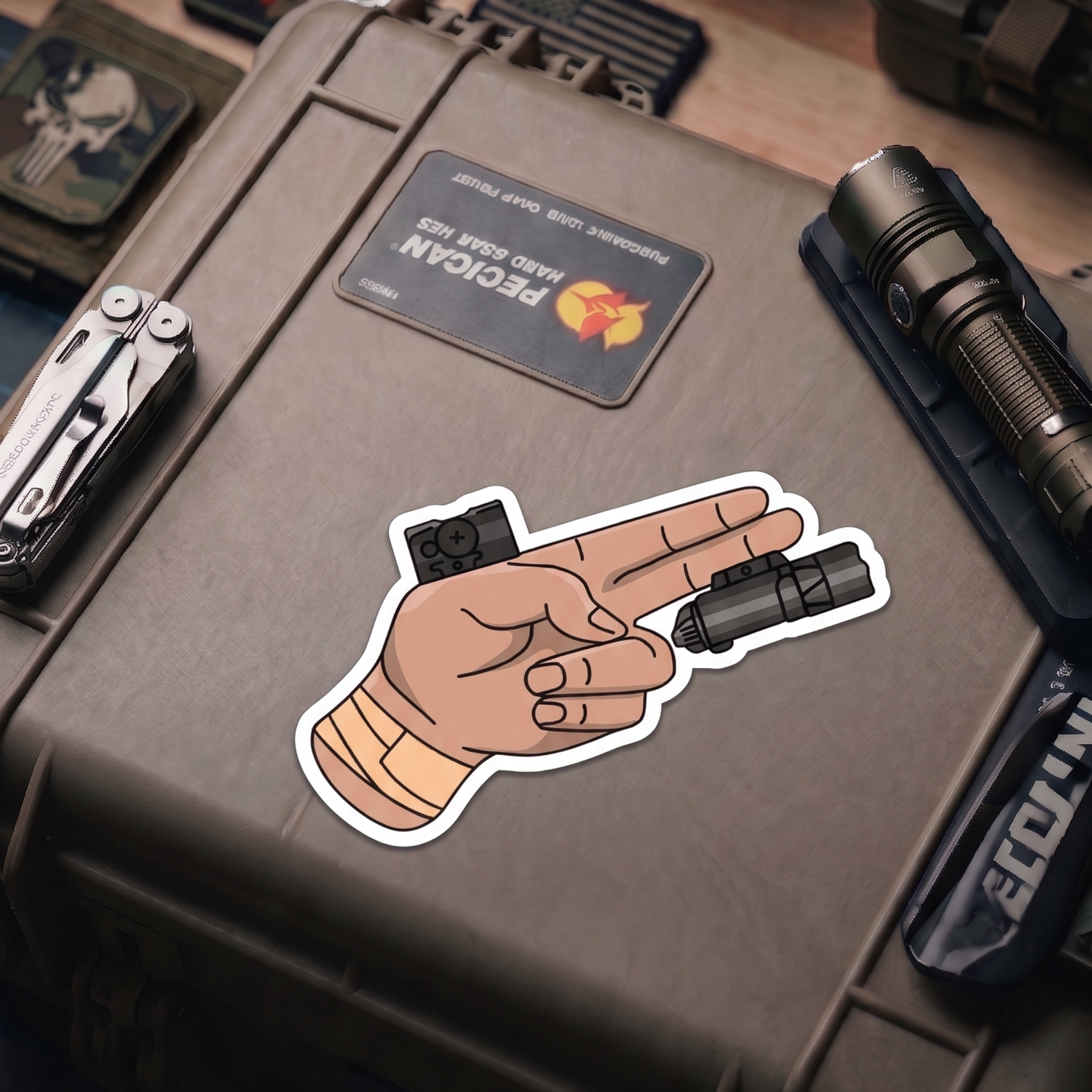 TacArt Finger Gun v7 - Sticker