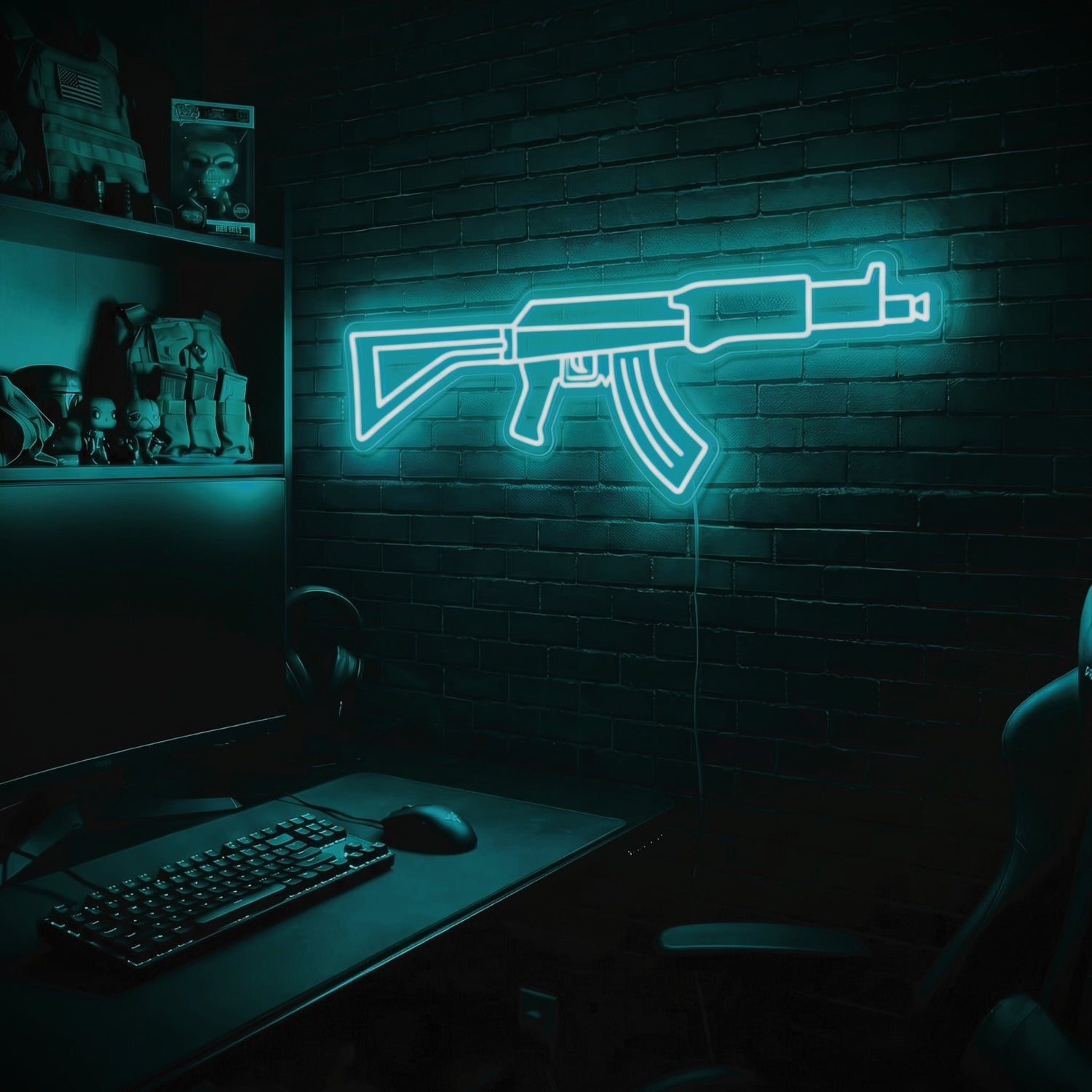 AK v1 premium LED neon sign - Ice Blue