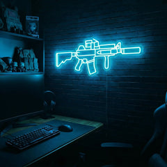 AR v4 premium LED neon sign - Ice Blue
