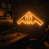 B2 Spirit Bomber v1 premium LED neon sign - Orange