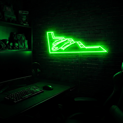 B2 Spirit Bomber v2 premium LED neon sign - Green