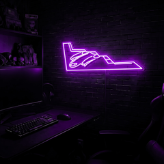 B2 Spirit Bomber v2 premium LED neon sign - Purple