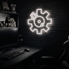 Bolt Face premium LED neon sign - Cool White