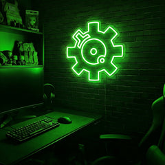 Bolt Face premium LED neon sign - Green