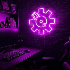 Bolt Face premium LED neon sign - Purple
