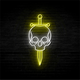 Skull & Sword - Neon Sign (One Color LED)