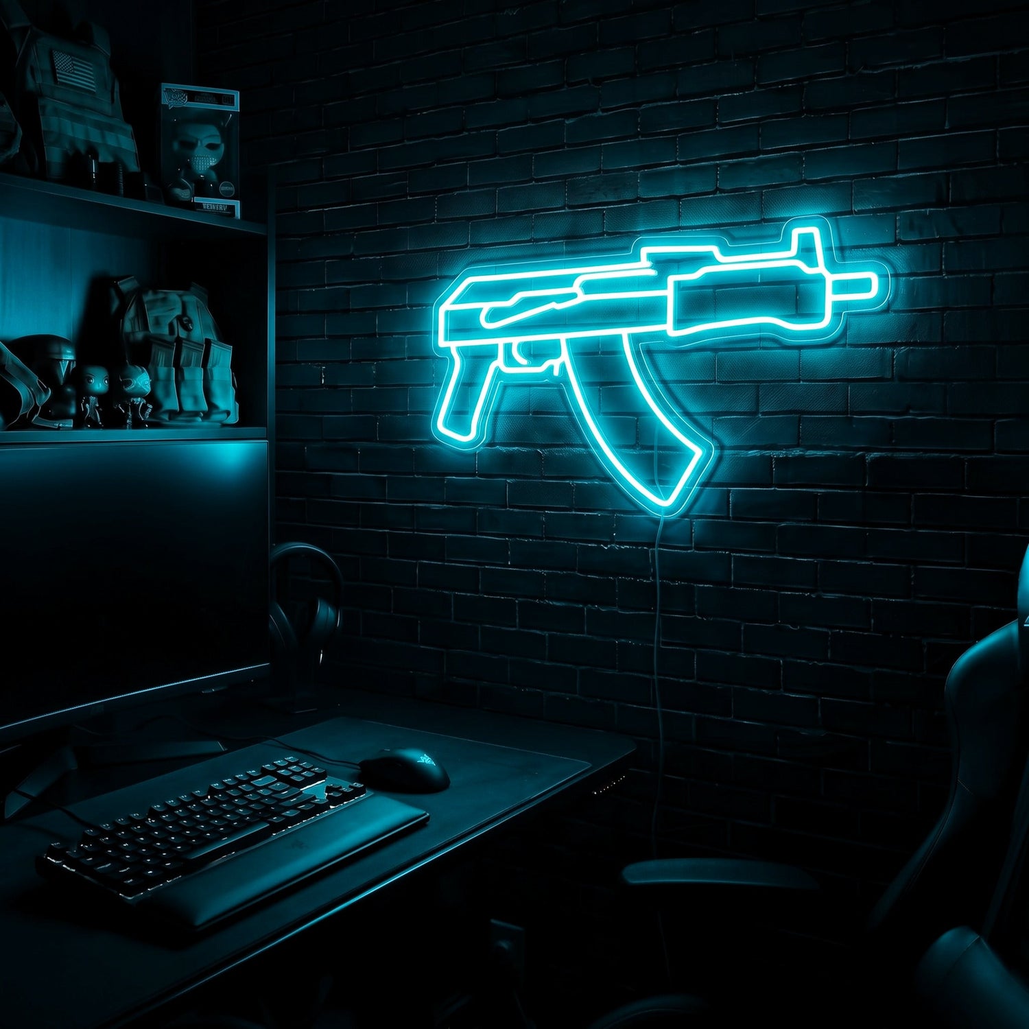 Draco premium LED neon sign - Ice Blue