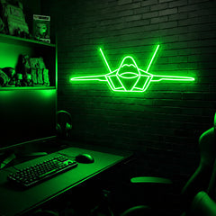 F22 Raptor premium LED neon sign - Green