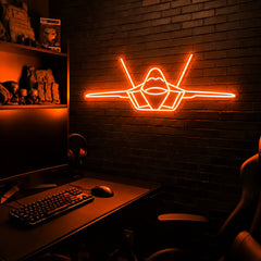 F22 Raptor premium LED neon sign - Orange