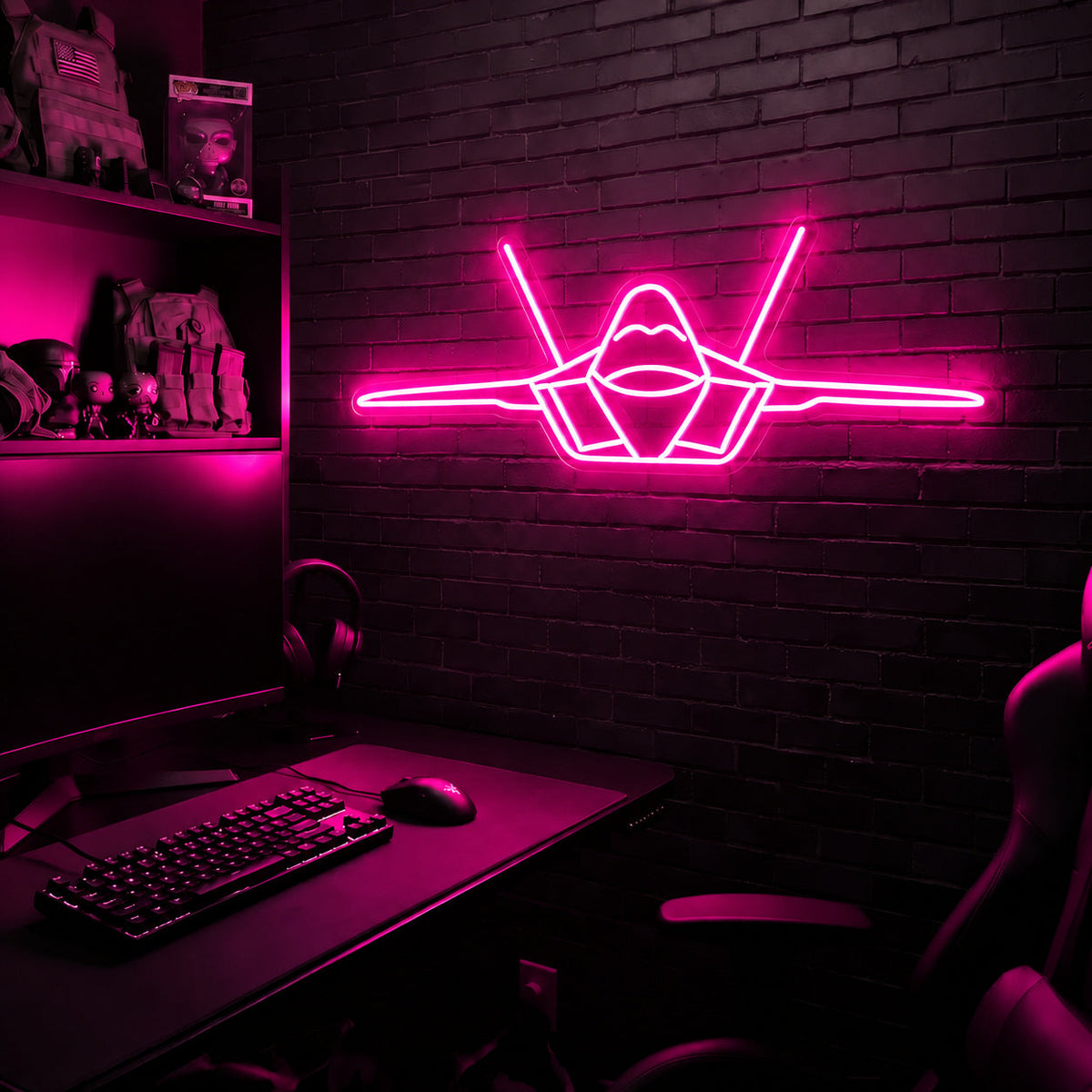 F22 Raptor premium LED neon sign - Pink