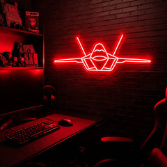 F22 Raptor premium LED neon sign - Red