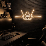 F22 Raptor premium LED neon sign - Warm White