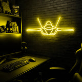 F22 Raptor premium LED neon sign - Yellow