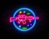 Gun Design v8 - Neon Sign (One Color LED)