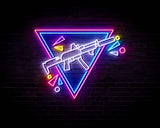 Gun Design v10 - Neon Sign (One Color LED)