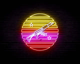 Gun Design v11 - Neon Sign (One Color LED)