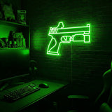 Handgun v3 premium LED neon sign - Green