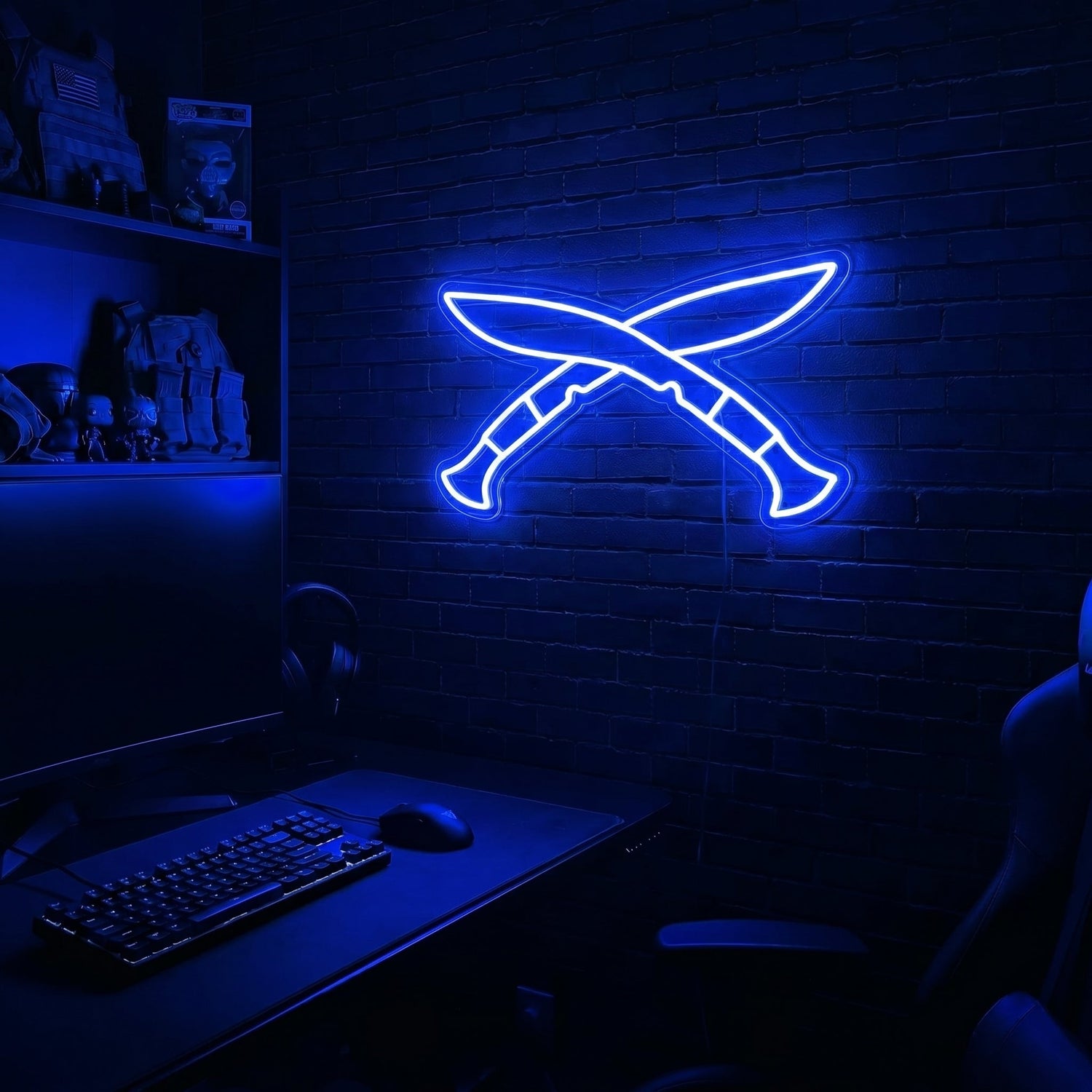 Kukri premium LED neon sign - Blue