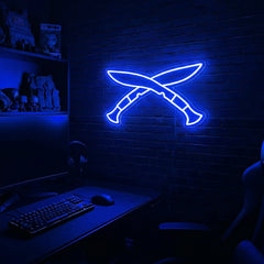 Kukri premium LED neon sign - Blue