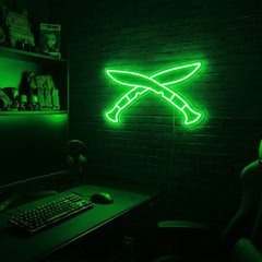 Kukri premium LED neon sign - Green