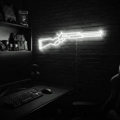 Lever Gun v1 premium LED neon sign - Cool White