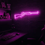 Lever Gun v1 premium LED neon sign - Purple